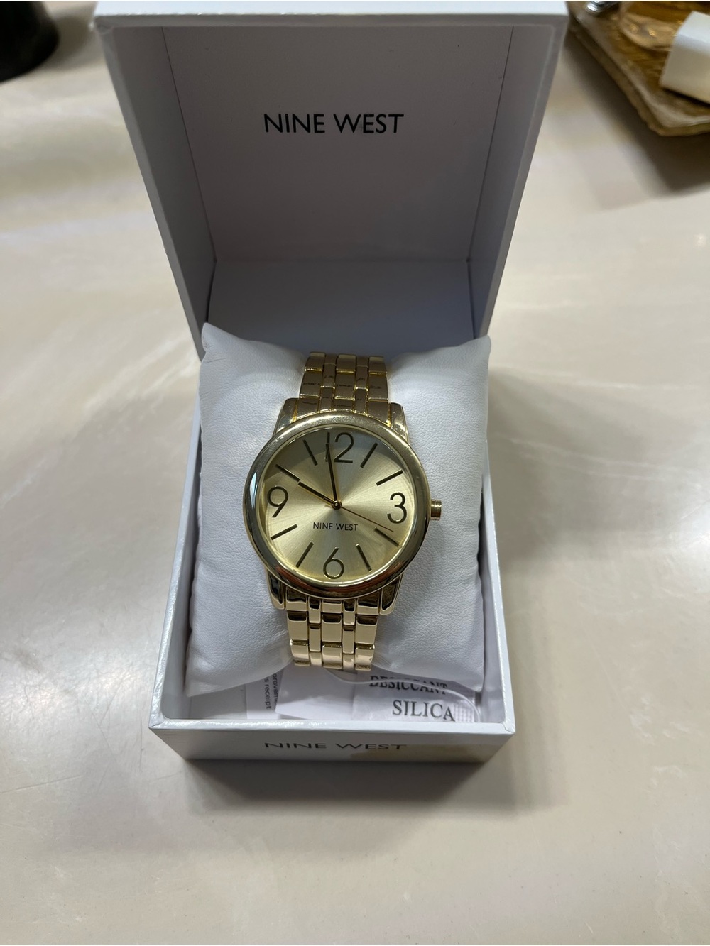 Nine West Gold Tone Women's Bracelet Watch